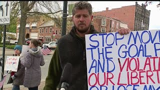 People gather in rallies around Ohio to protest reopen plan