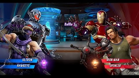 Ultron and Hawkeye vs Spencer and Iron Man - MARVEL VS. CAPCOM: INFINITE