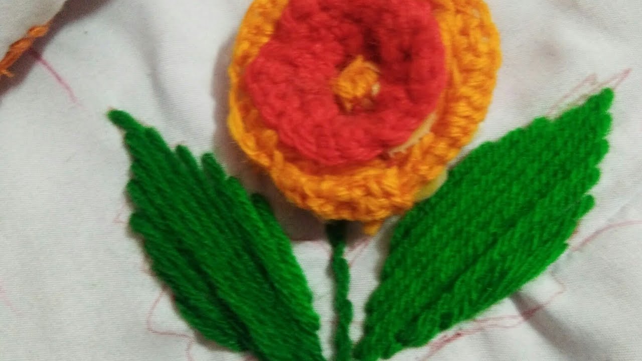 Hand embroidery new flower design YouTube