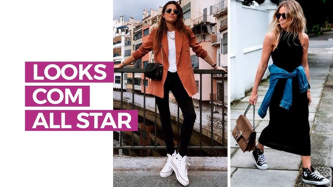 10 LOOKS COM TÊNIS BRANCO ALL STAR l Looks com All Star branco l Looks  estilosos com tênis branco 