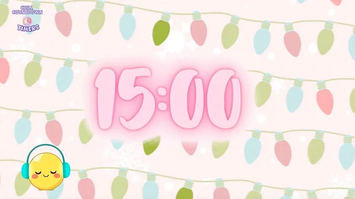 15 Minute Holiday Timer with Coloring Doodles – Cute Pastel Holiday Countdown for Study & Focus