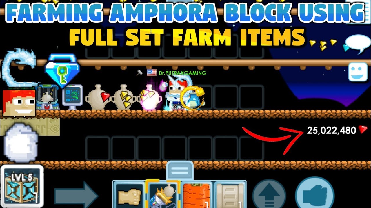Farming Amphora With Full Set Farming(Super Profit🤑)Growtopia YouTube