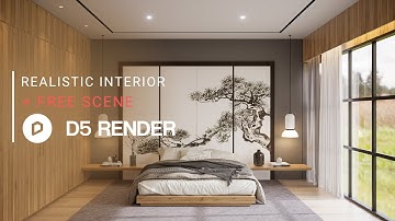 Realistic Interior Render with D5 Render | Bedroom 244 | Downloadable Project File Included
