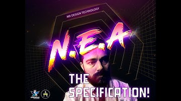 GCSE DT NEA :- The Specification!