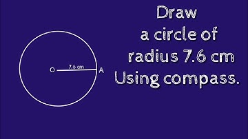 How to construct a circle of radius 7.6 cm using compass. shsirclasses.