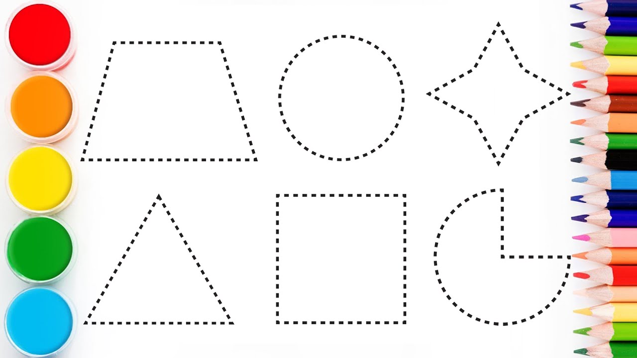 How to draw simple 2d geometric shapes | step by step - YouTube