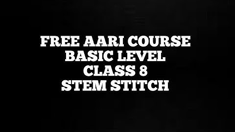 Stem Stitch using zari & silk thread in basic level - Aari work - class 8