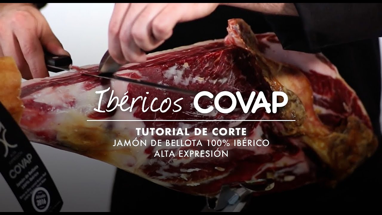 Vídeo: Cómo cortar Jamón de bellota 100% Ibérico Alta Expresión | Ibéricos COVAP
