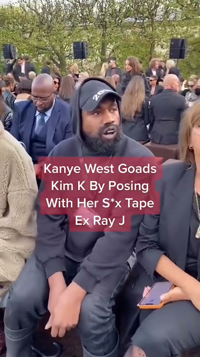 kanye west laughs at kim k by posing with her ex ray j