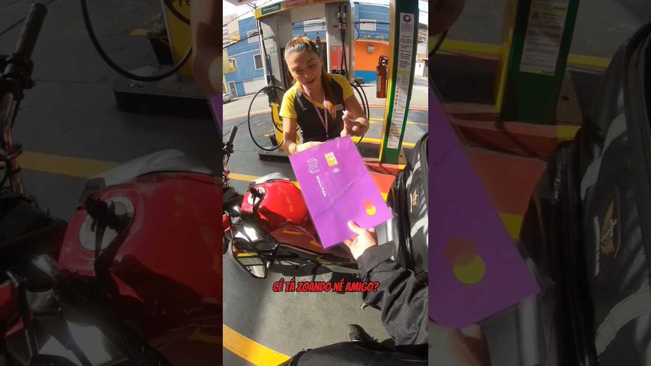 Ten of Gasoline! #pegadinha #dolar #cartaogigante #motovlog #motoboy