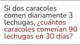 RAZONAMIENTO MATEMÁTICO. Matemáticas básicas. El problema de las lechugas