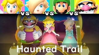 Mario Party 10 Haunted Trail Peach vs Rosalina vs Luigi vs Wario