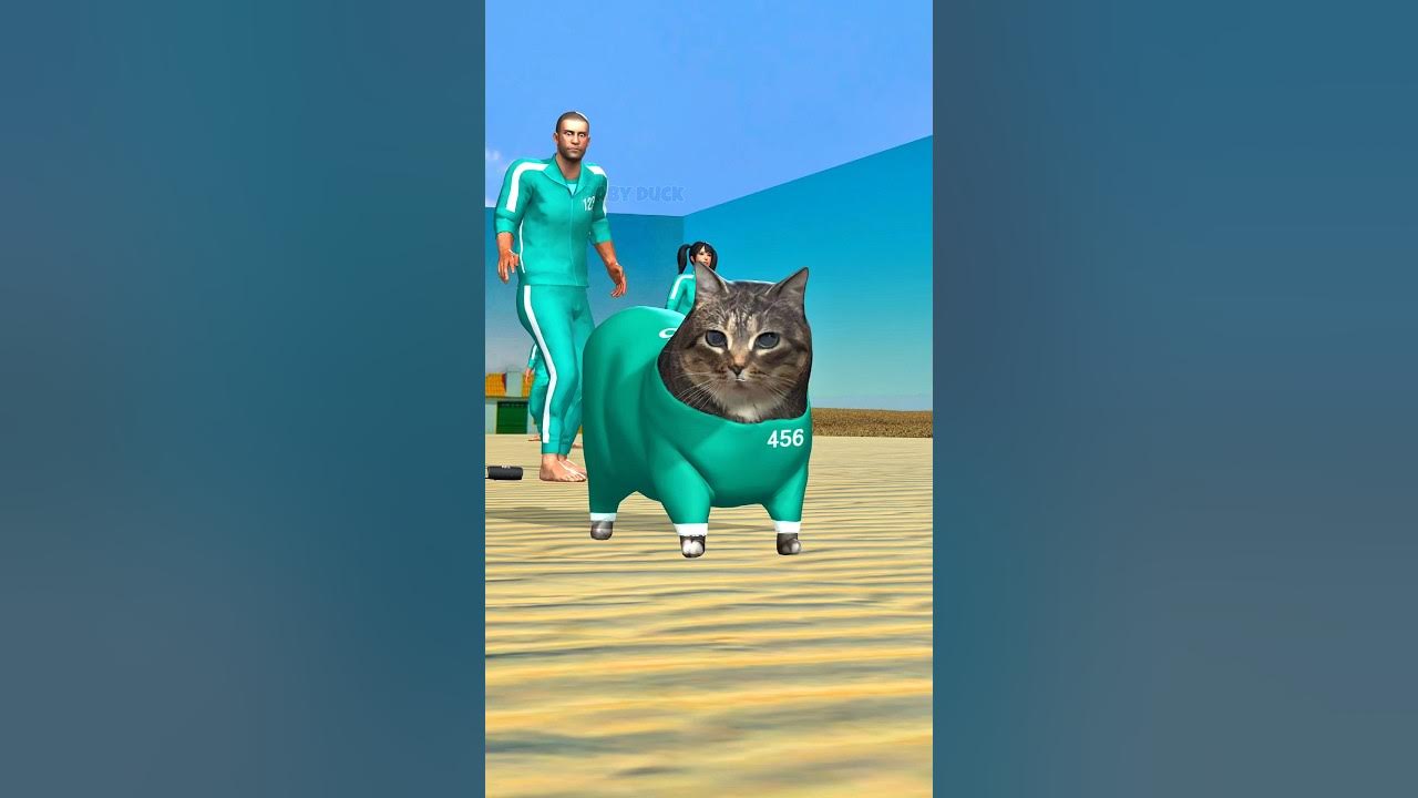OIIA Spinning Cat in Squid Game #shorts #babyduck OIIA Spinning Cat in Squid Game #shorts #babyduck