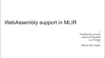 Open MLIR Meeting 2025-06-26: WebAssembly Dialect