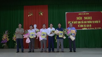 Công bố các Quyết định của Ban Thường vụ Huyện ủy Lang Chánh về công tác cán bộ