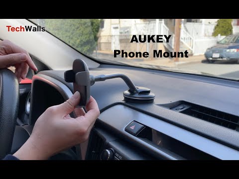 AUKEY Dashboard and Windshield Car Phone Mount Unboxing & Setup