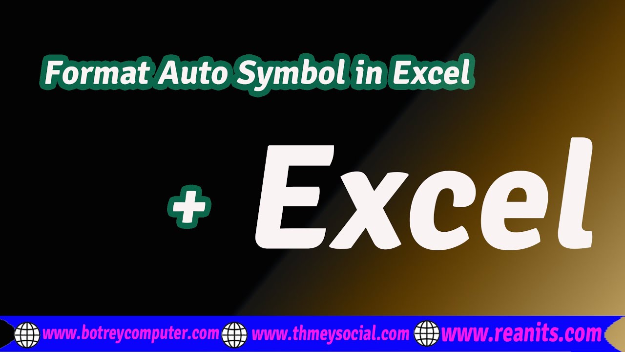 Format Auto Symbol in Excel - YouTube