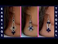 earrings making tutorial. beading earrings patterns. beading for beginners