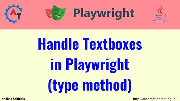 #14 How to Handle Textbox in Playwright using type Method | Handle Textbox in Playwright with type