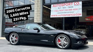 2005 Chevrolet Corvette Coupe ~ Z51 Pkg. ~ 3,600 Miles ~ Clean Carfax ~ $35,500