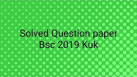 BSc 2nd Sem KUK Solved question paper ODE