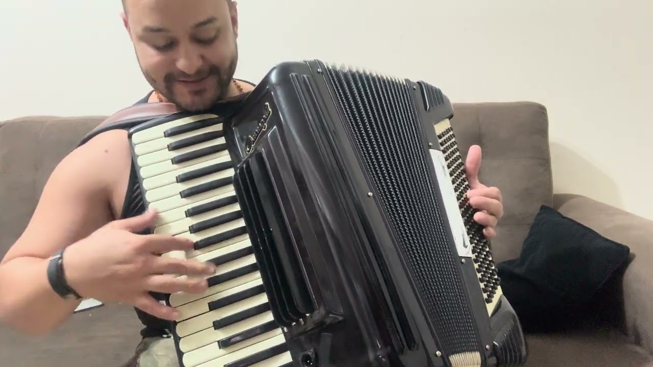 Sold) Crucianelli 3/5 Octave Accordion, 120 Basses, Mechanism