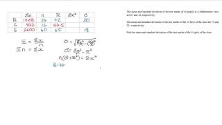 12Rgf Stats - Q2 - Mean And Standard Deviation Finding The Original Statistics