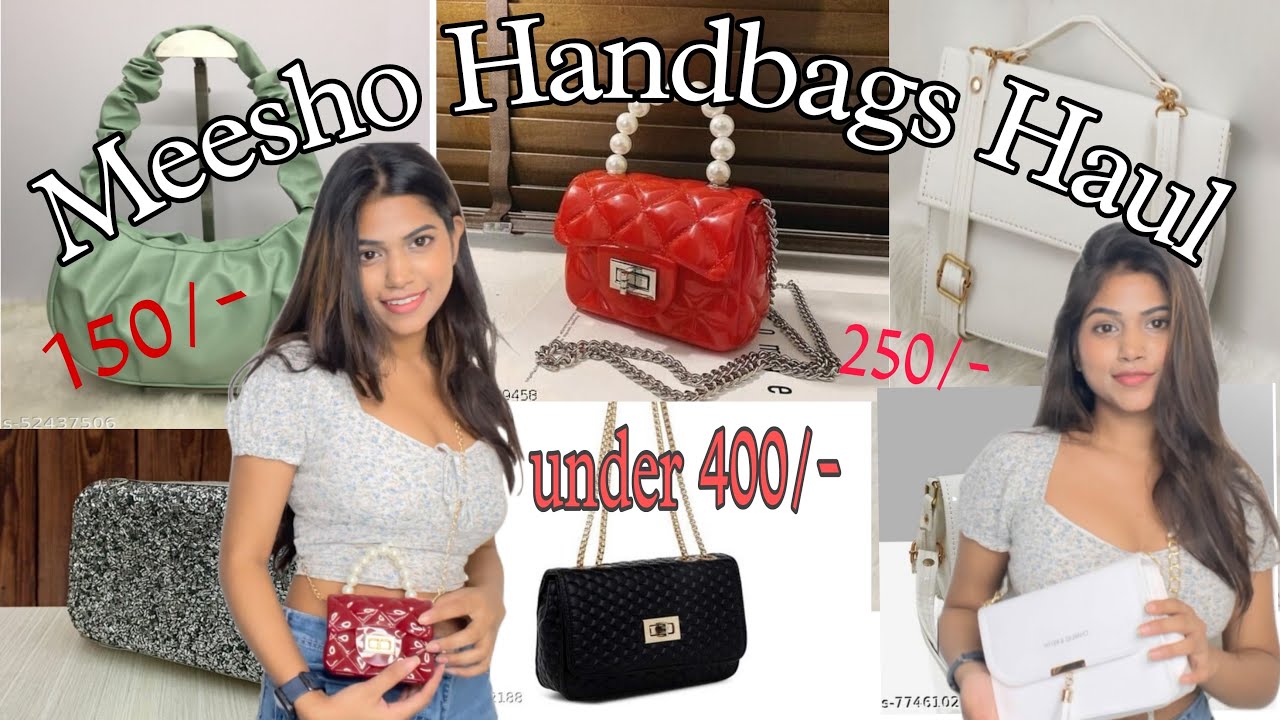*Huge* Meesho Handbag Haul under 400/- | Meesho Slingbag Haul | Meesho ...