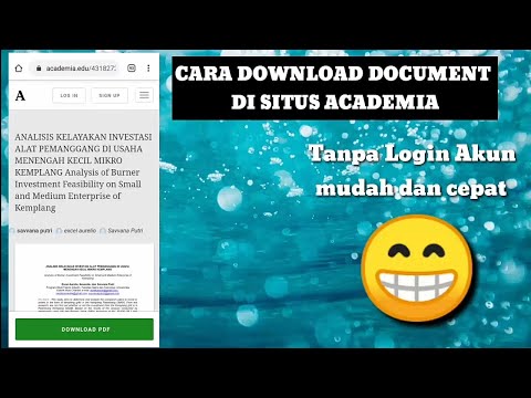 CARA DOWNLOAD DOKUMEN DI SITUS ACADEMIA.EDU TANPA LOGIN, MUDAH & CEPAT