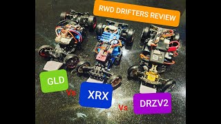 Garage RC presents ..XRX vs GLD vs DRZV2 RWD mini rc drifters Review  