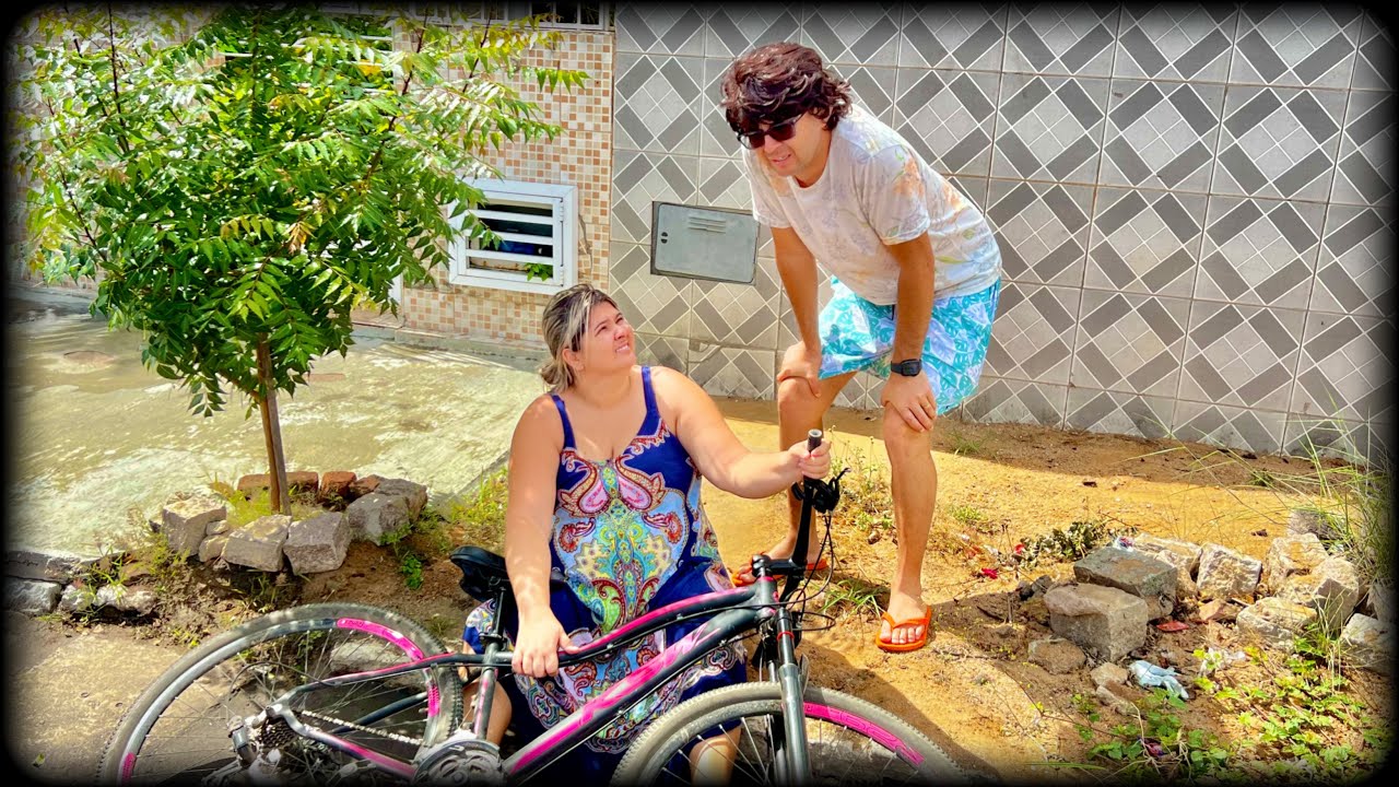 Ensinando Billu Andar de Bicicleta...Kkkkk 