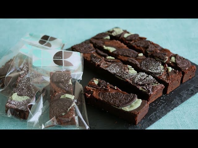 オレオミントブラウニー  | Oreo crispy Mint Ice Brownies