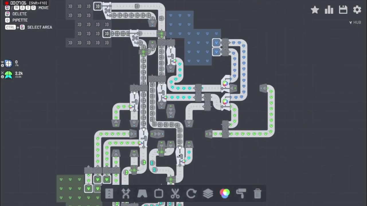 Shapez part 3 Making White Paint Takes Too Much Space YouTube