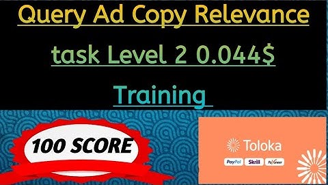Query Ad Copy Relevance task Level 2 0.044$ Training