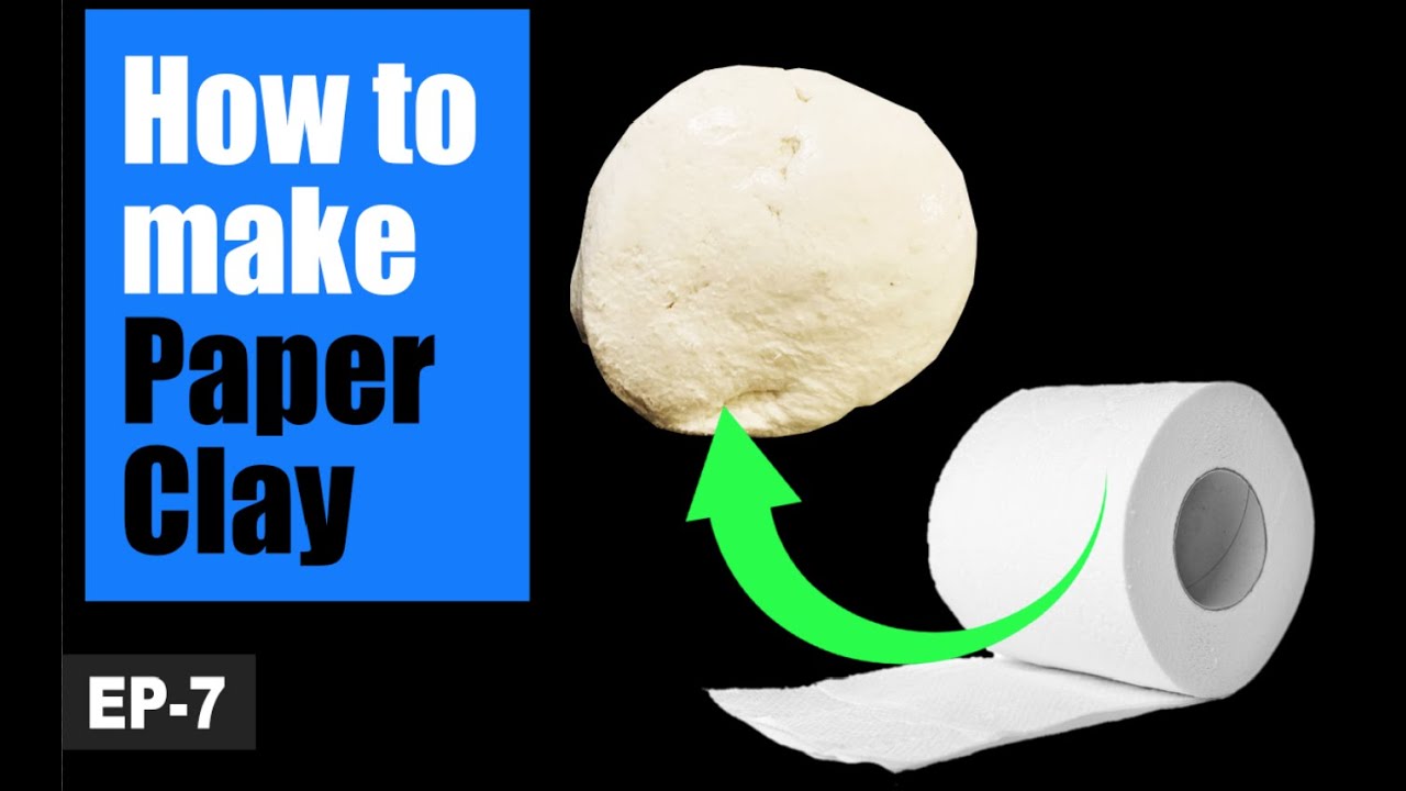 How to make tissue paper clay DIY I Paper Mache clay I Toilet tissue paper  clay recipe 