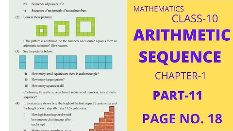 Kerala syllabus |class-10 |maths |chapter-1|part-11|in malayalam |Arithmetic sequence|page no. 18