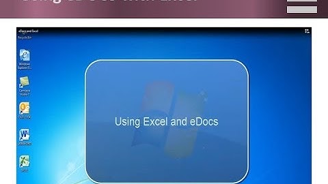 Using eDOCS with Excel