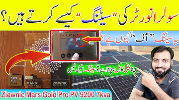 Solar Hybrid Inverter Settings | Ziewnic Mars Gold Pro pv 9200 solar hibrid Inverter | U Electric