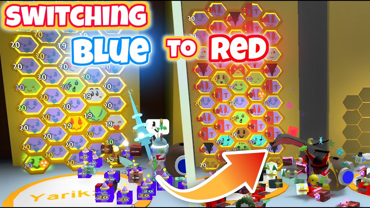 switching-hive-colors-in-beesmas-2023-blue-to-red-hive-bee-swarm-simulator-youtube