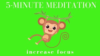 Headspace Meditation 🧠 (Training the Monkey Mind & Increase Focus) | powerful mindful shift in 3 min