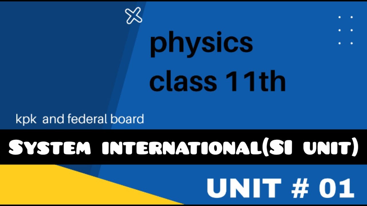 System InternationalPhysics class 11 chapter 1 SI unitBase unit