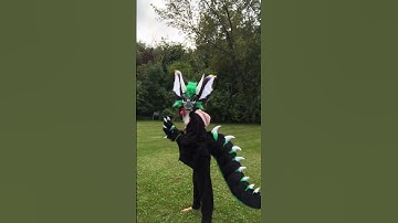 Furring my super-motion tail. Results at the end! #dinomask #cosplay