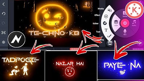 Trending Glowing+Rain drop Lyrical Status editing|How to make Glowing Text effect in Kinemaster