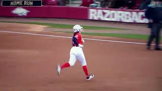 On Auburn's Lindsey Garcia's two run home run, lead runner called out for missing home plate screenshot 5