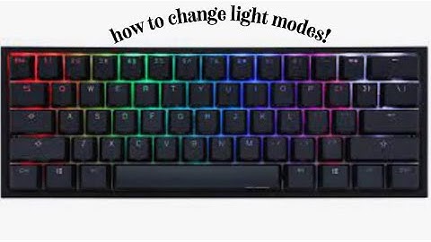 how to change light mode on ducky one 2 mini