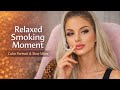 Relaxed Blonde Smoking Calm Close Up Slow Mood Relaxed Blonde Smoking Calm Close Up Slow Mood
