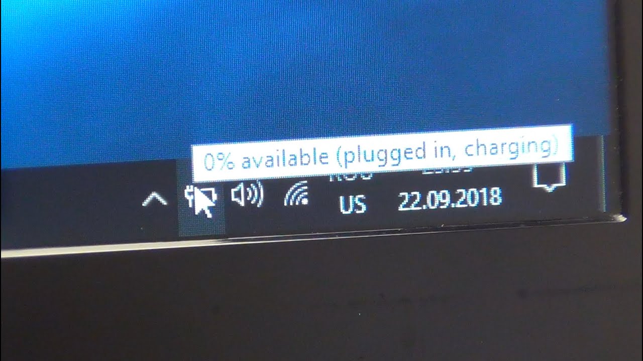 How to fix 0% available (plugged in, charging) on a Lenovo laptop