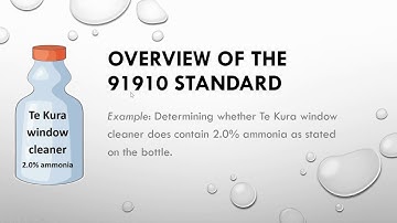 Overview of the 91910 standard