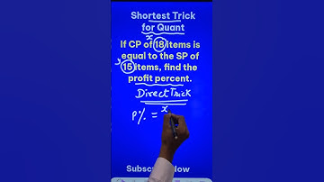 Short Trick II Profit & Loss Problem II Fastest Method II Solve Mentally in 5 Seconds #youtubeshorts