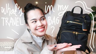 WHAT'S IN MY TRAVEL BAG? (TUMI BACKPACK) - YouTube